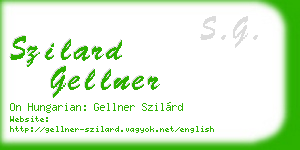 szilard gellner business card